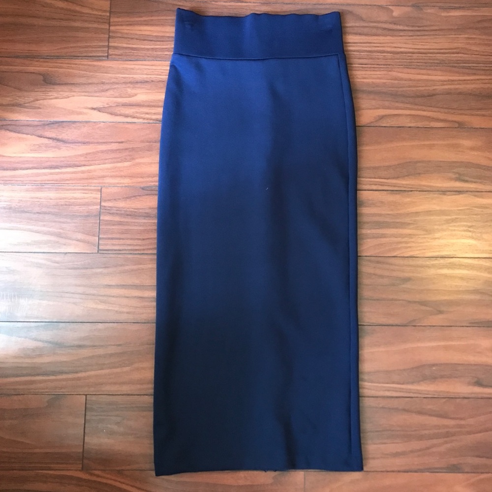 H&M royal blue midi skin tight skirt